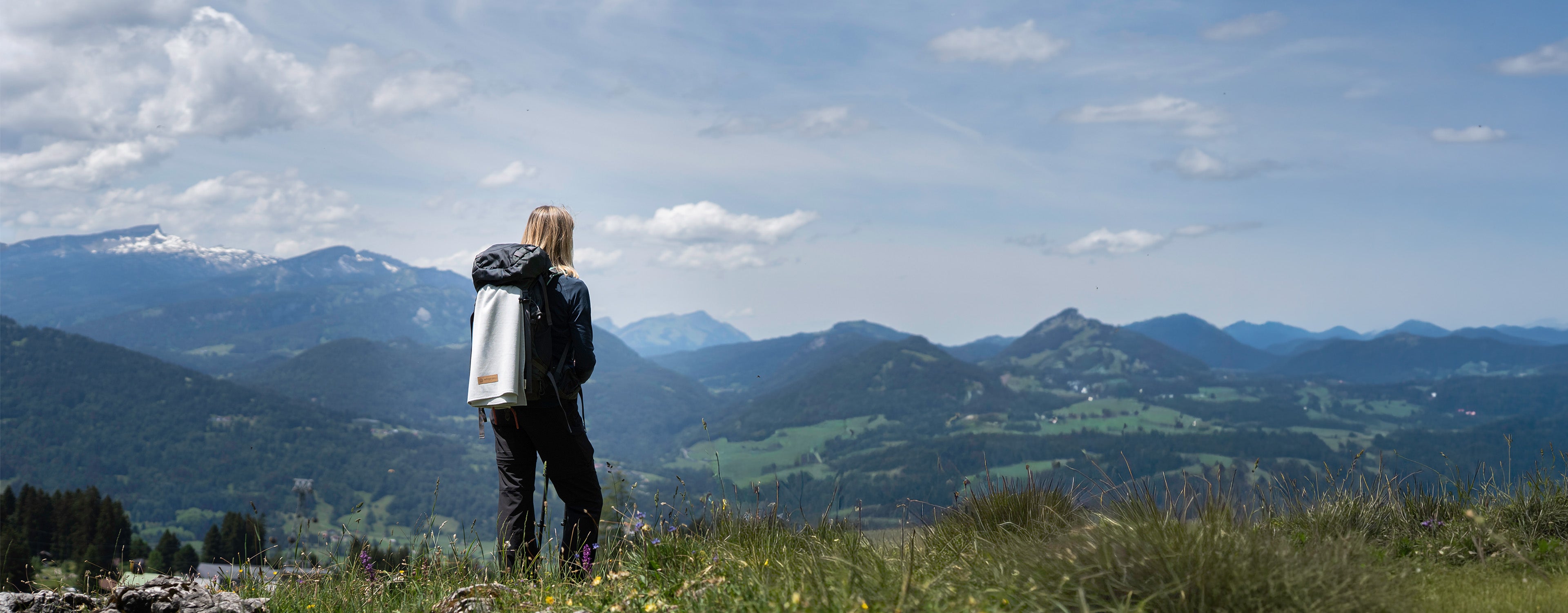 Trekkingtour mit Merino Handtuch von merinotowel